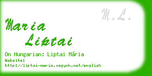 maria liptai business card