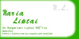 maria liptai business card